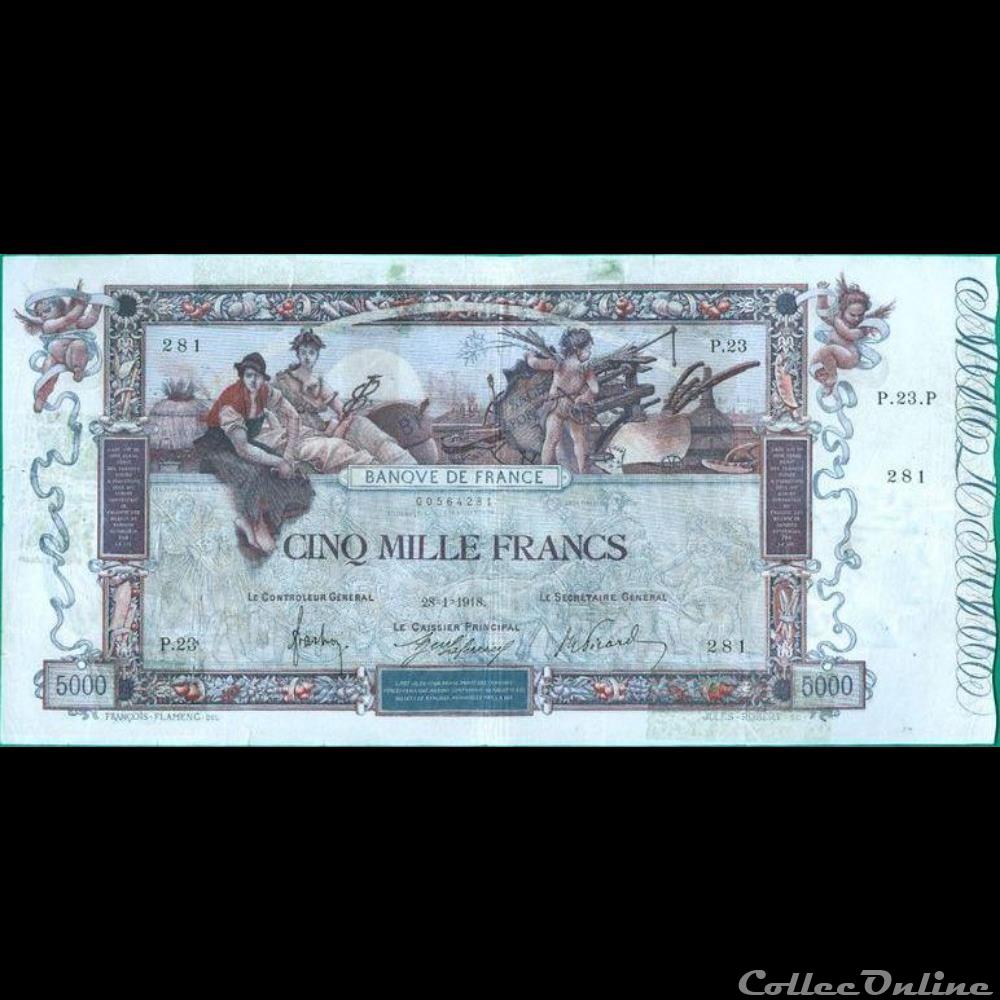 28-01-1918 -- P.23 281 billet france banque de xxe 28 01 1918 p 23 281