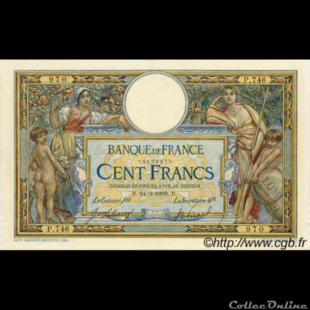 24-03-1909 -- P.746 970 billet france banque de xxe 24 03 1909 p 746 970