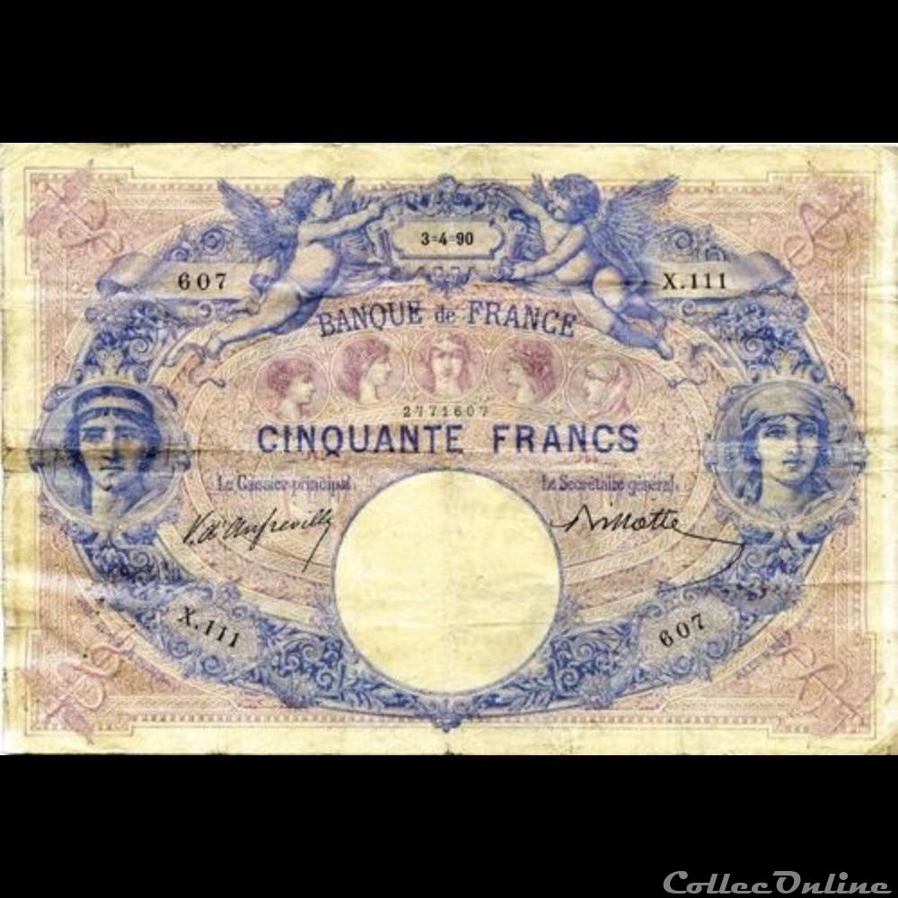 billet france banque de xxe 03 04 1890 x 111 607
