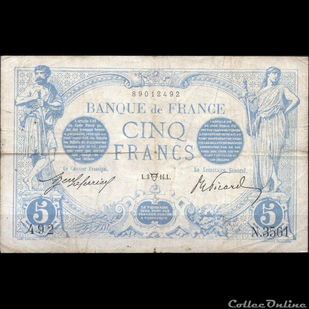 billet france banque de xxe 03 04 1914 n 3561 492