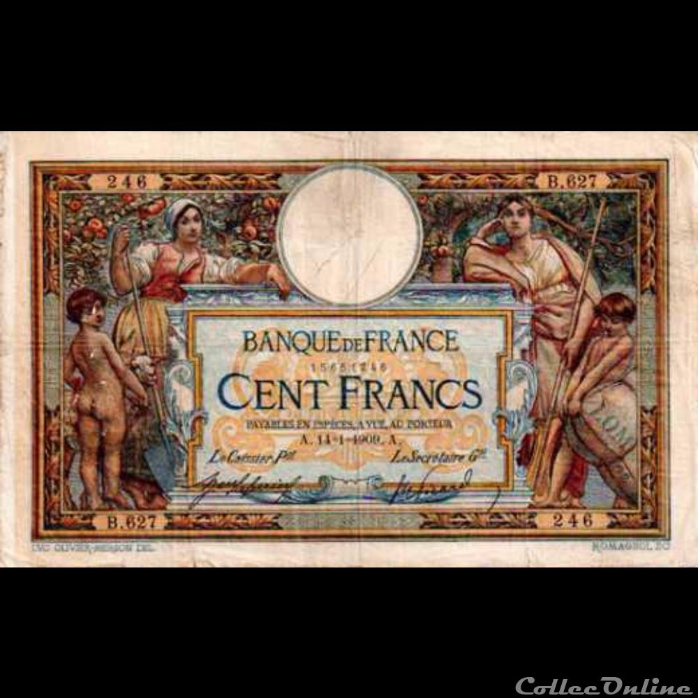 billet france banque de xxe 14 01 1909 b 627 246