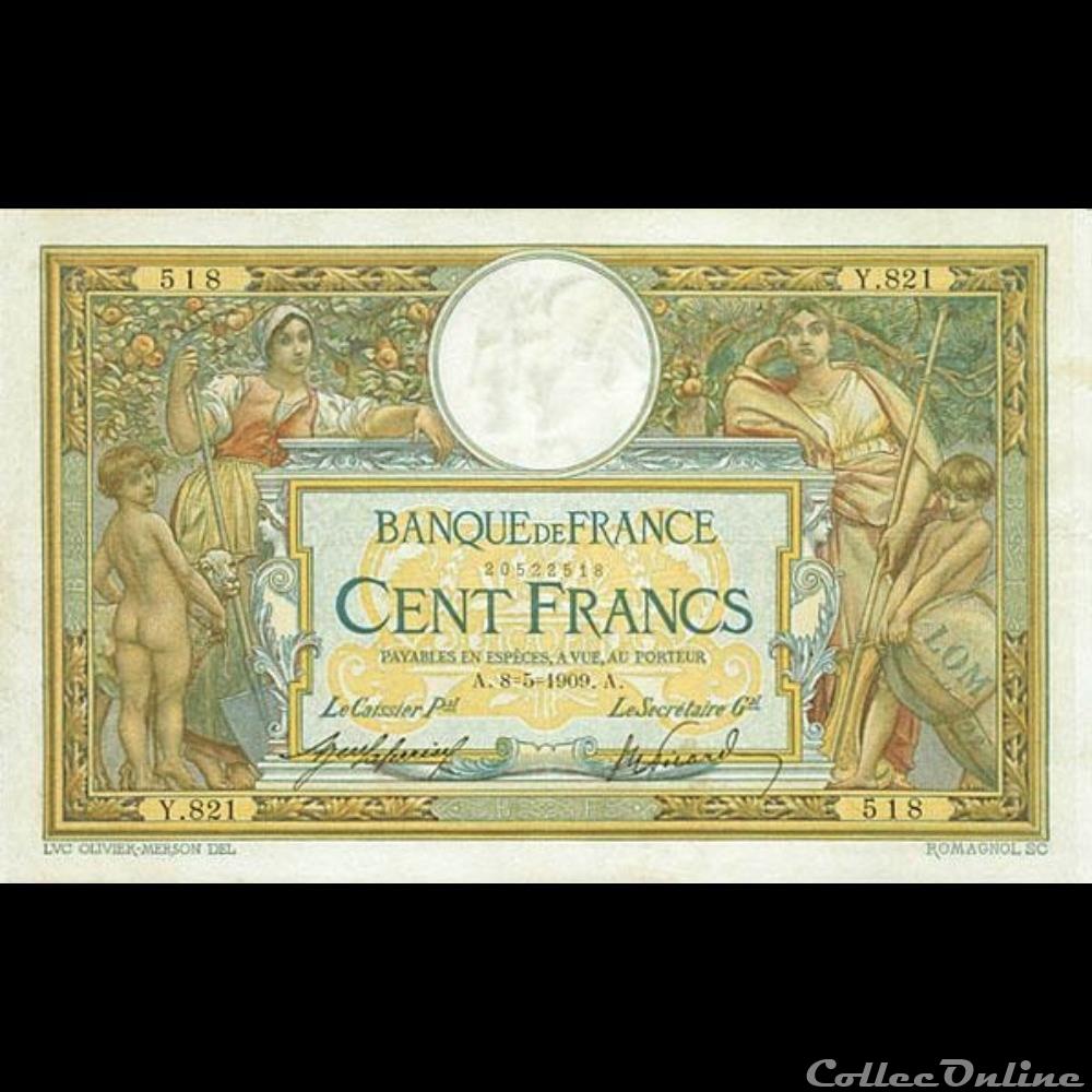 08-05-1909 -- Y.821 518 billet france banque de xxe 08 05 1909 y 821 518