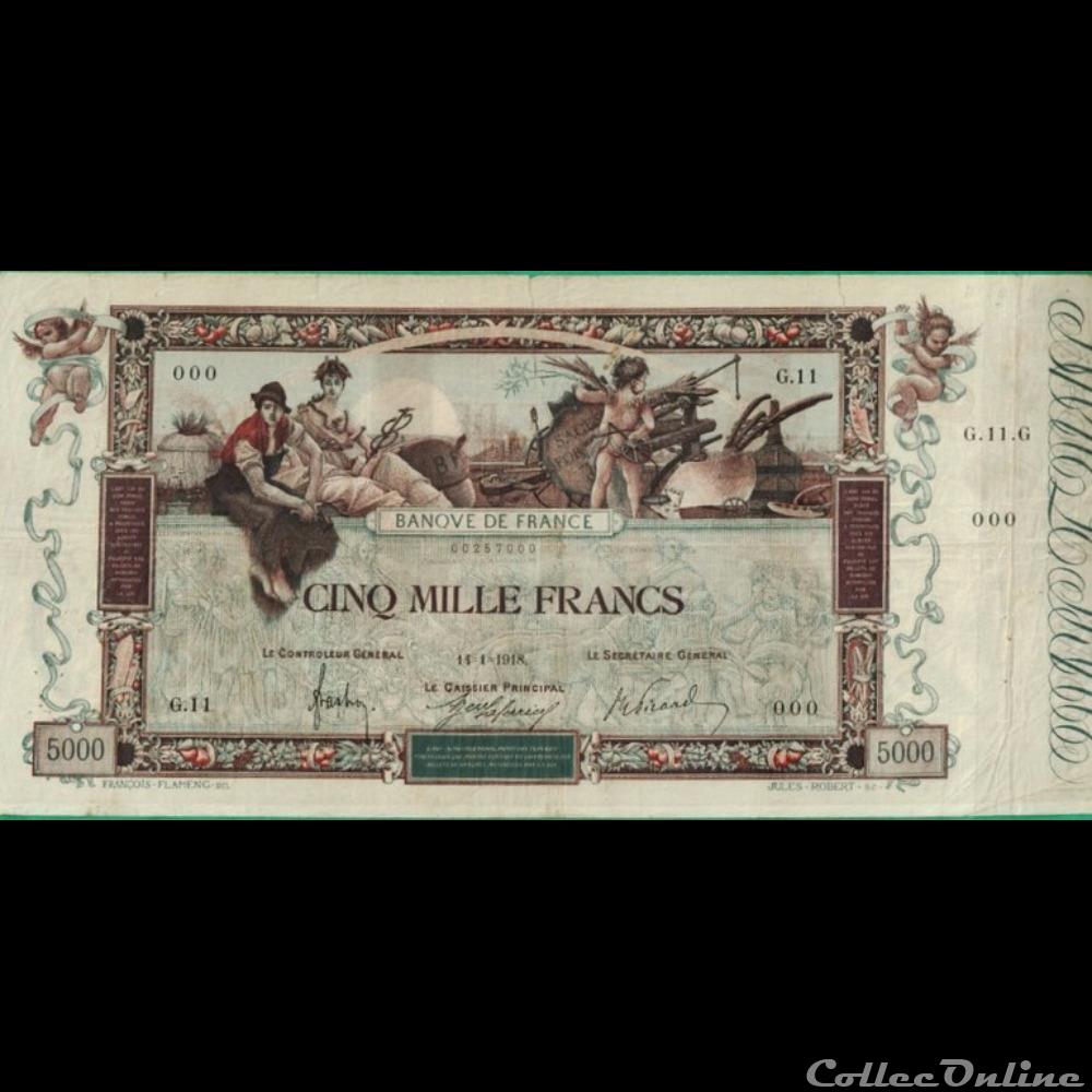 billet france banque de xxe 14 01 1918 g 11 000