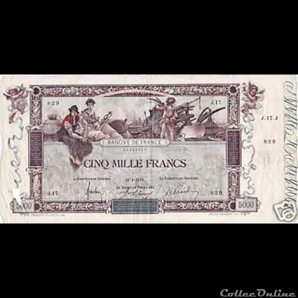 21-01-1918 -- J.17 829 billet france banque de xxe 21 01 1918 j 17 829