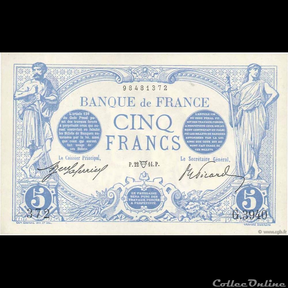 billet france banque de xxe 22 04 1914 g 3940 372