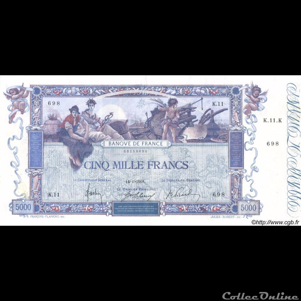 14-01-1918 -- K.11 698 billet france banque de xxe 14 01 1918 k 11 698