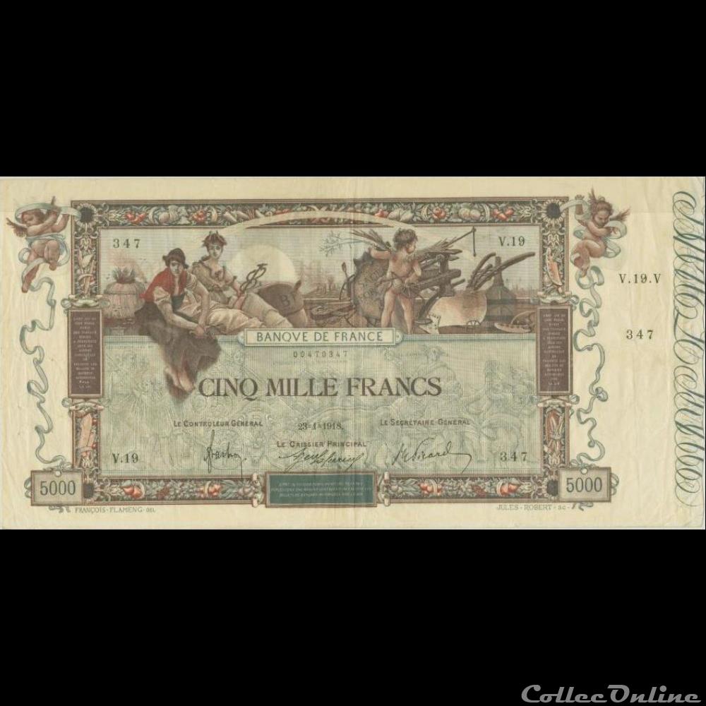 23-01-1918 -- V.19 347 billet france banque de xxe 23 01 1918 v 19 347