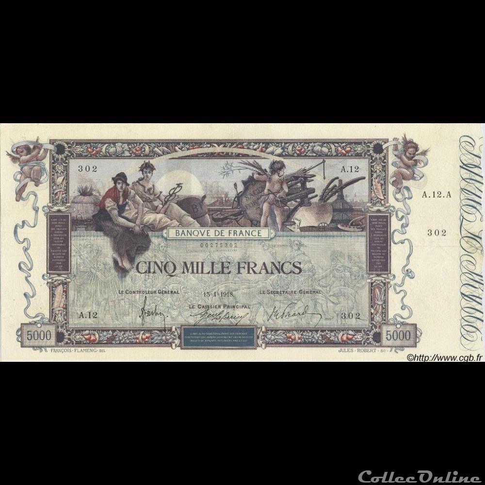 15-01-1918 -- A.12 302 billet france banque de xxe 15 01 1918 a 12 302