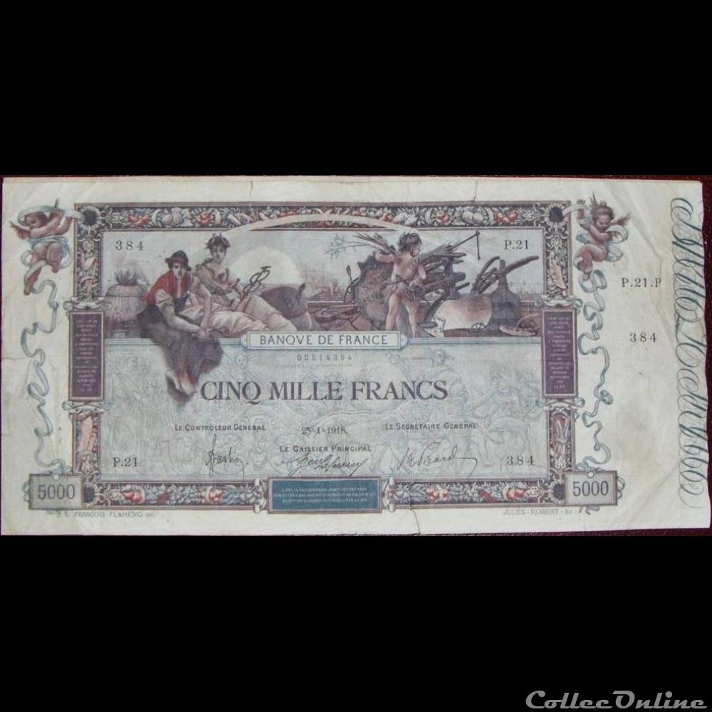 25-01-1918 -- P.21 384 billet france banque de xxe 25 01 1918 p 21 384