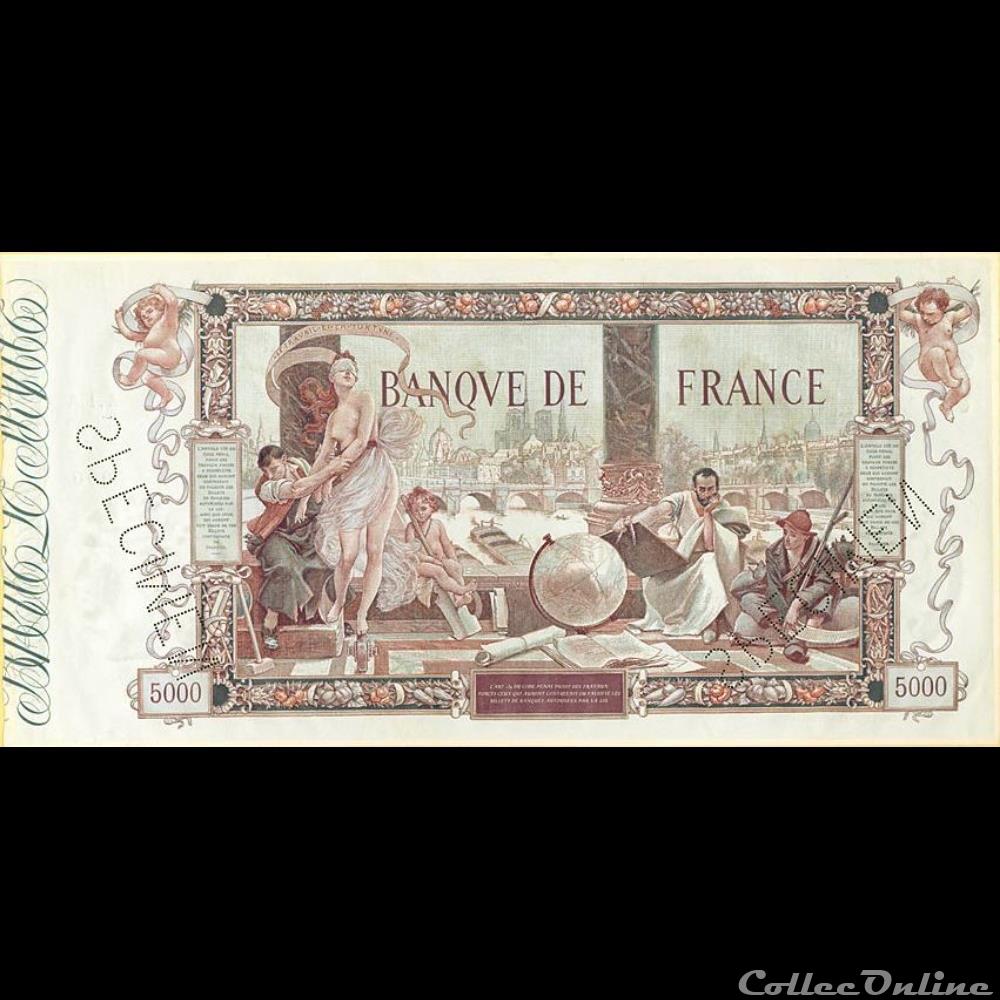 00-00-1918 -- A.1 000 - Spécimen -4 billet france banque de xxe 00 00 1918 a 1 000 specimen 4