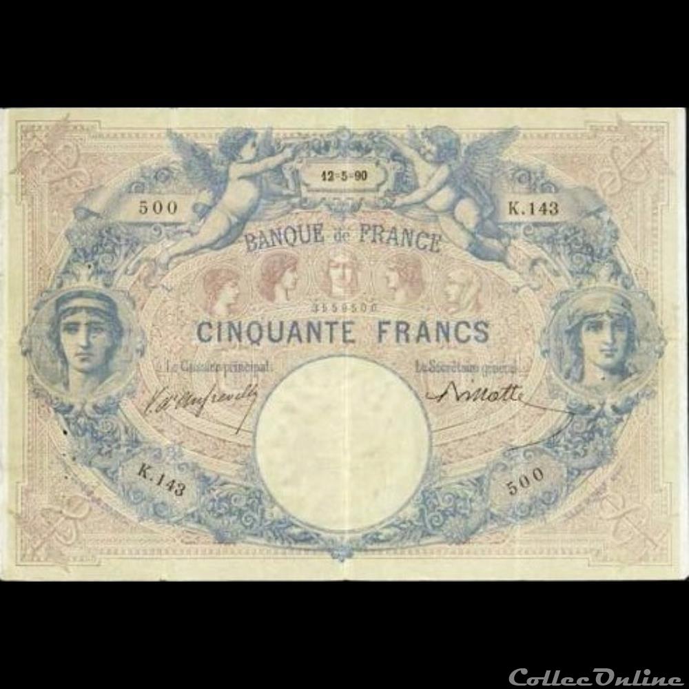 billet france banque de xxe 12 05 1890 k 143 500