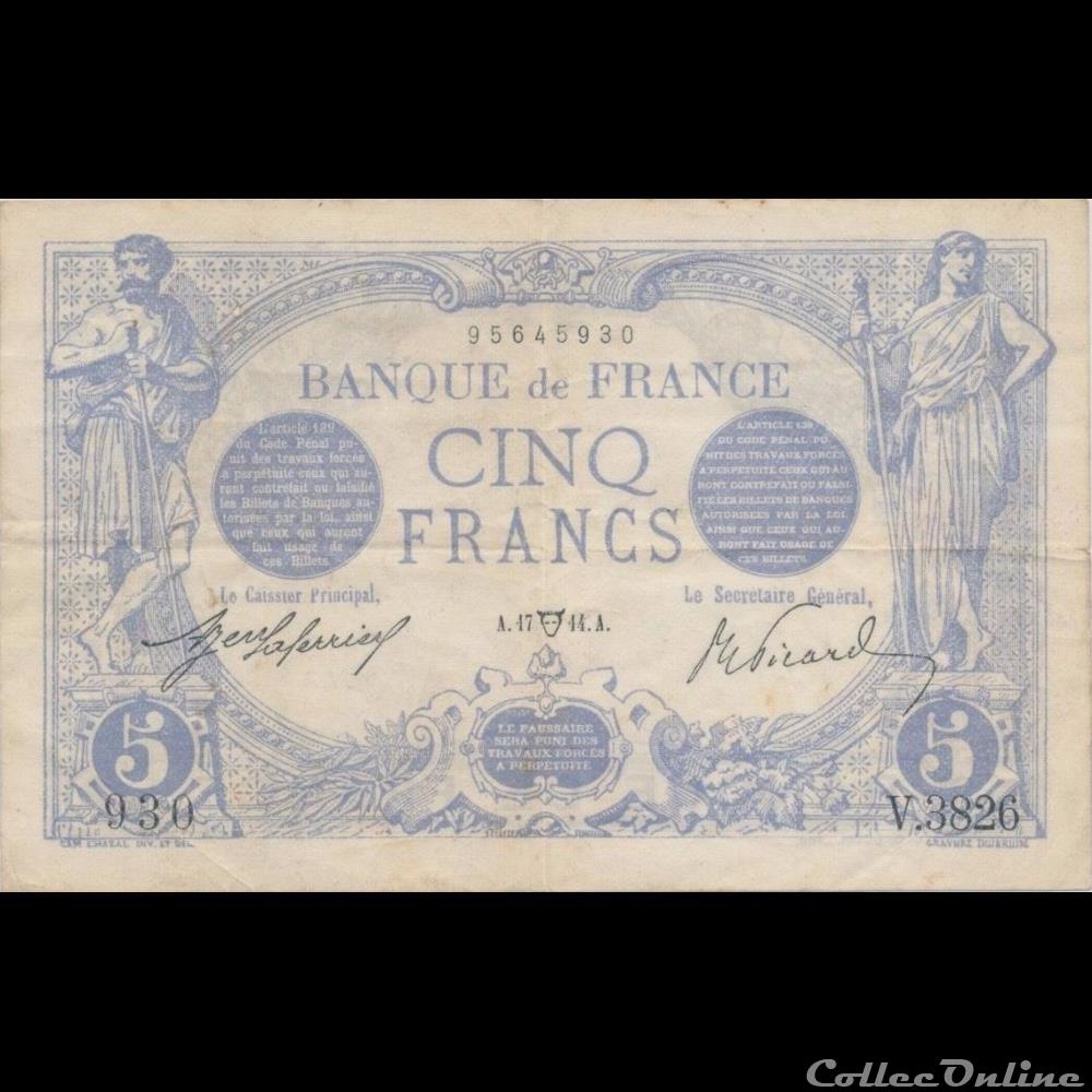 billet france banque de xxe 17 04 1914 v 3826 930