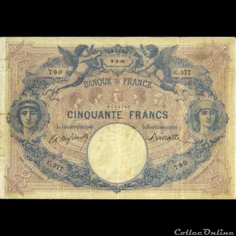 09-03-1891 -- C.377 790 billet france banque de xxe 09 03 1891 c 377 790