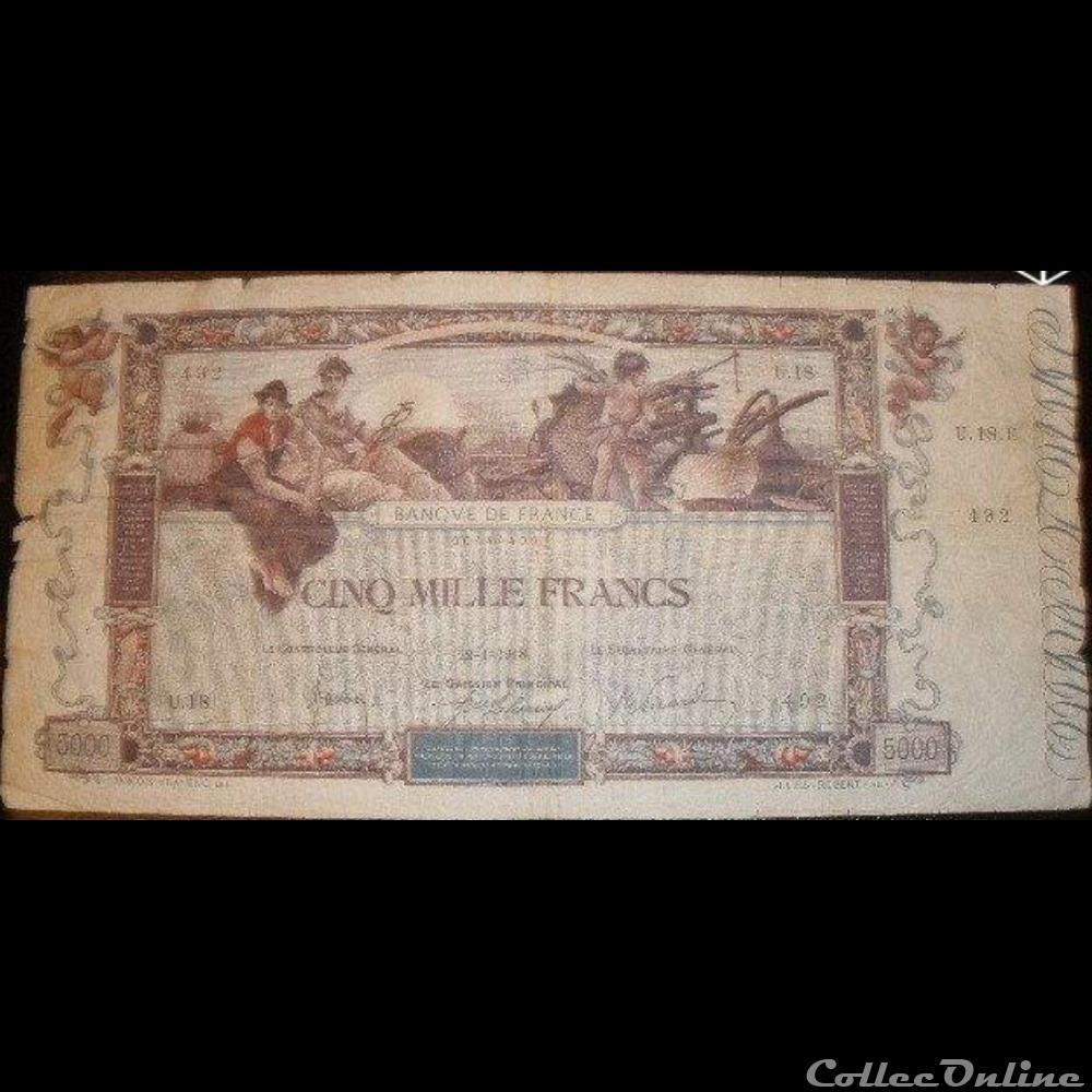 22-01-1918 -- U.18 492 billet france banque de xxe 22 01 1918 u 18 492