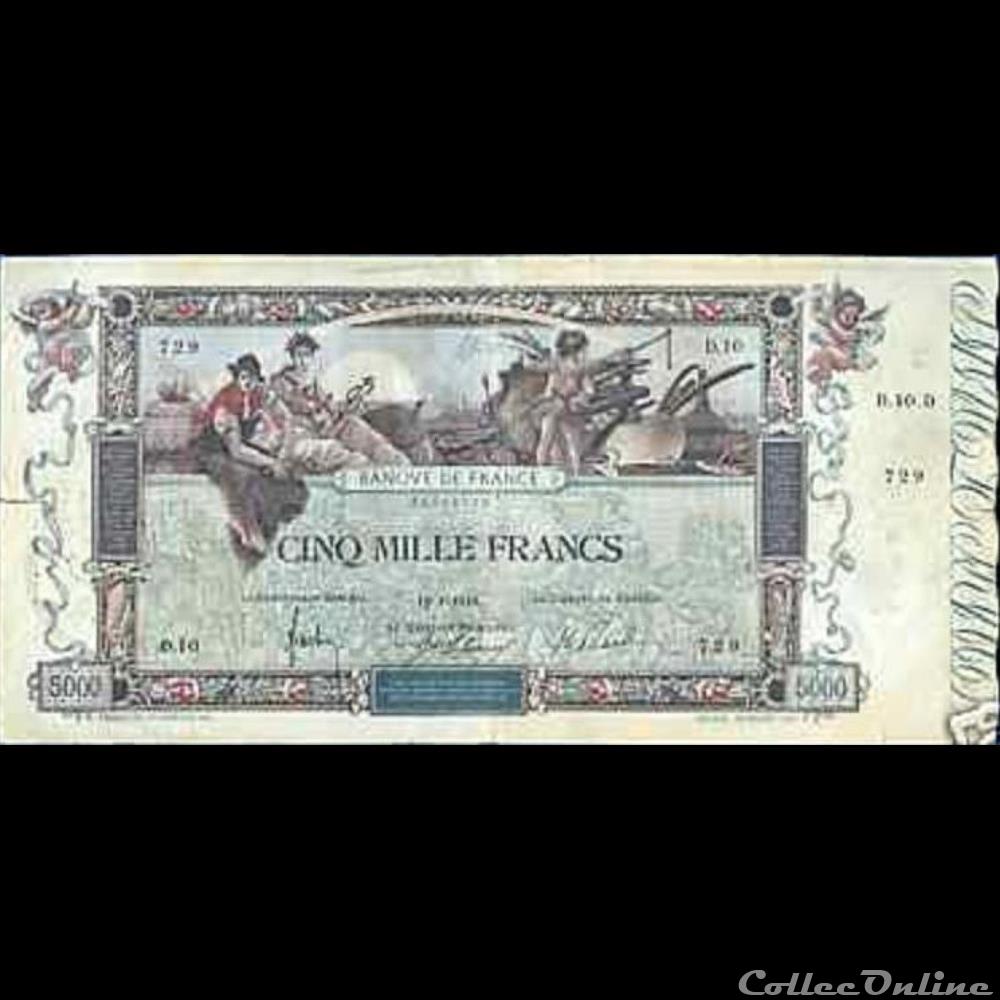 12-01-1918 -- D.10 729 billet france banque de xxe 12 01 1918 d 10 729