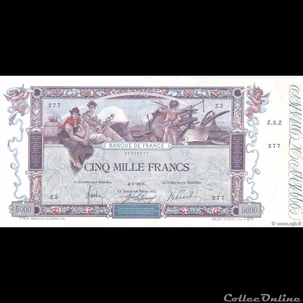 04-01-1918 -- Z.3 277 billet france banque de xxe 04 01 1918 z 3 277