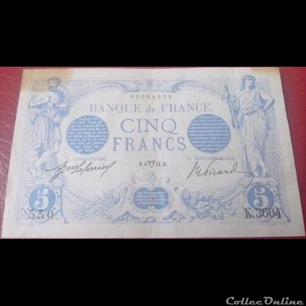 06-04-1914 -- K.3604 550 billet france banque de xxe 06 04 1914 k 3604 550