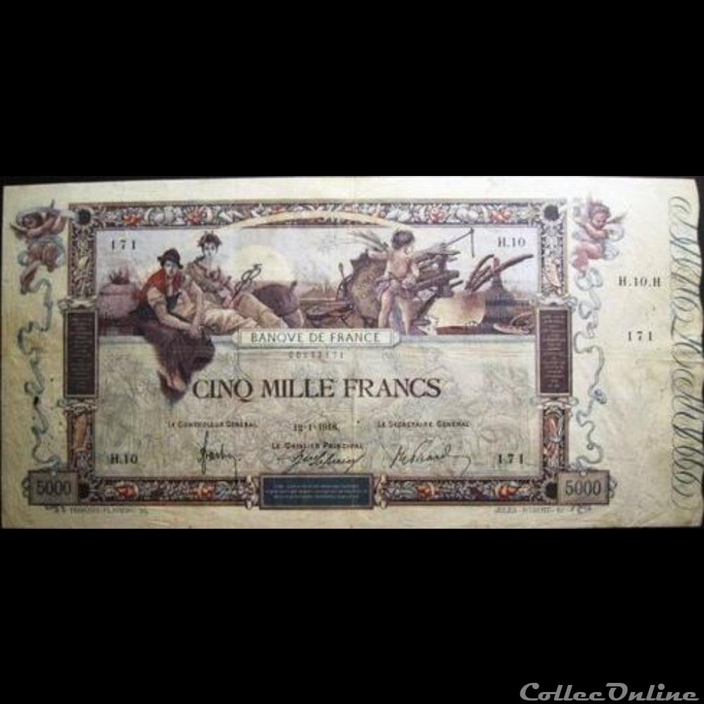 12-01-1918 -- H.10 171 billet france banque de xxe 12 01 1918 h 10 171