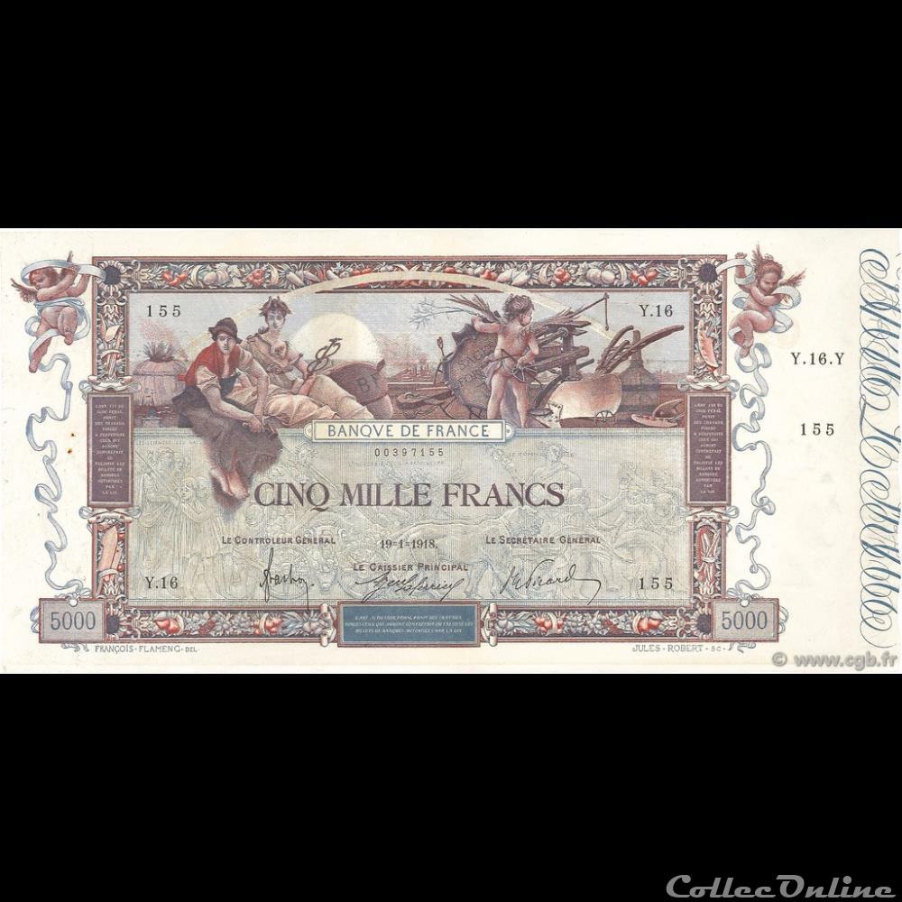 19-01-1918 -- Y.16 155 billet france banque de xxe 19 01 1918 y 16 155
