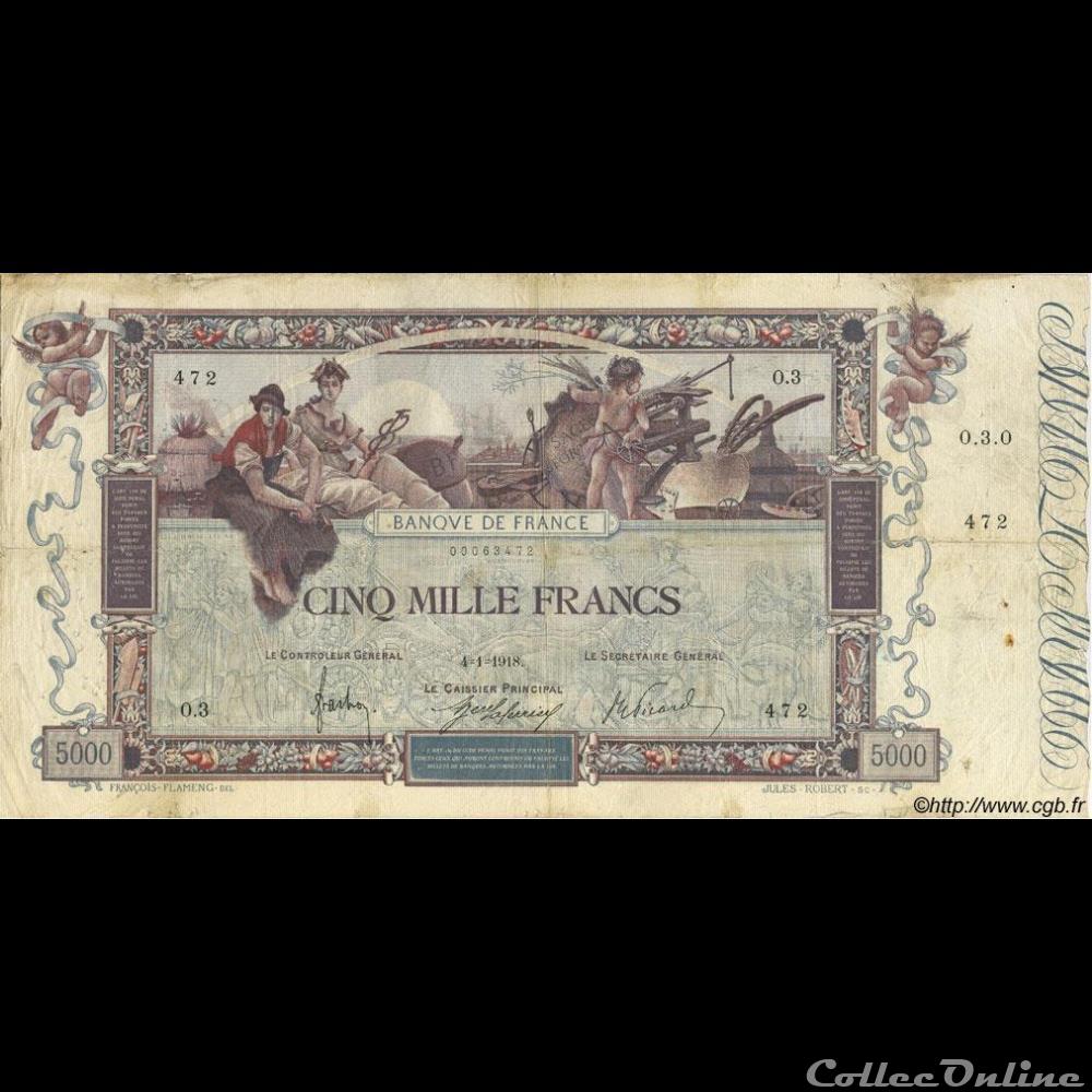 04-01-1918 -- O.3 472 billet france banque de xxe 04 01 1918 o 3 472