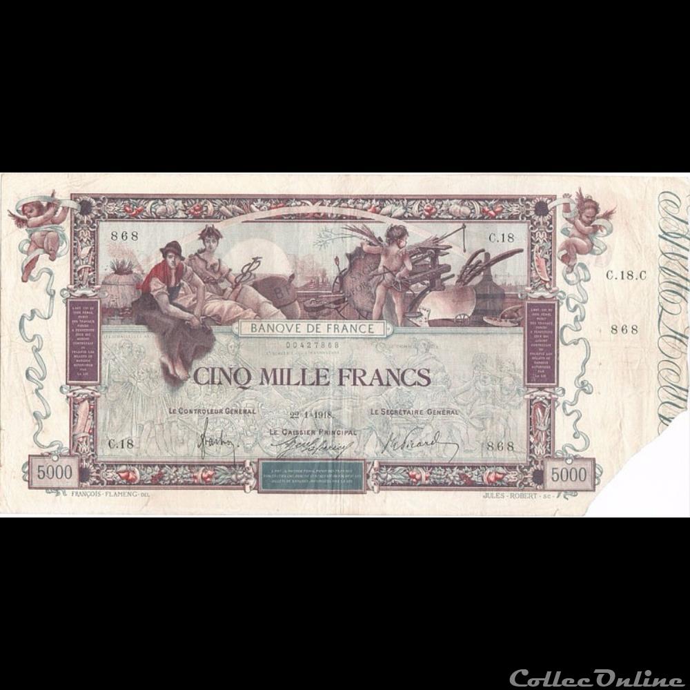 22-01-1918 -- C.18 868 billet france banque de xxe 22 01 1918 c 18 868