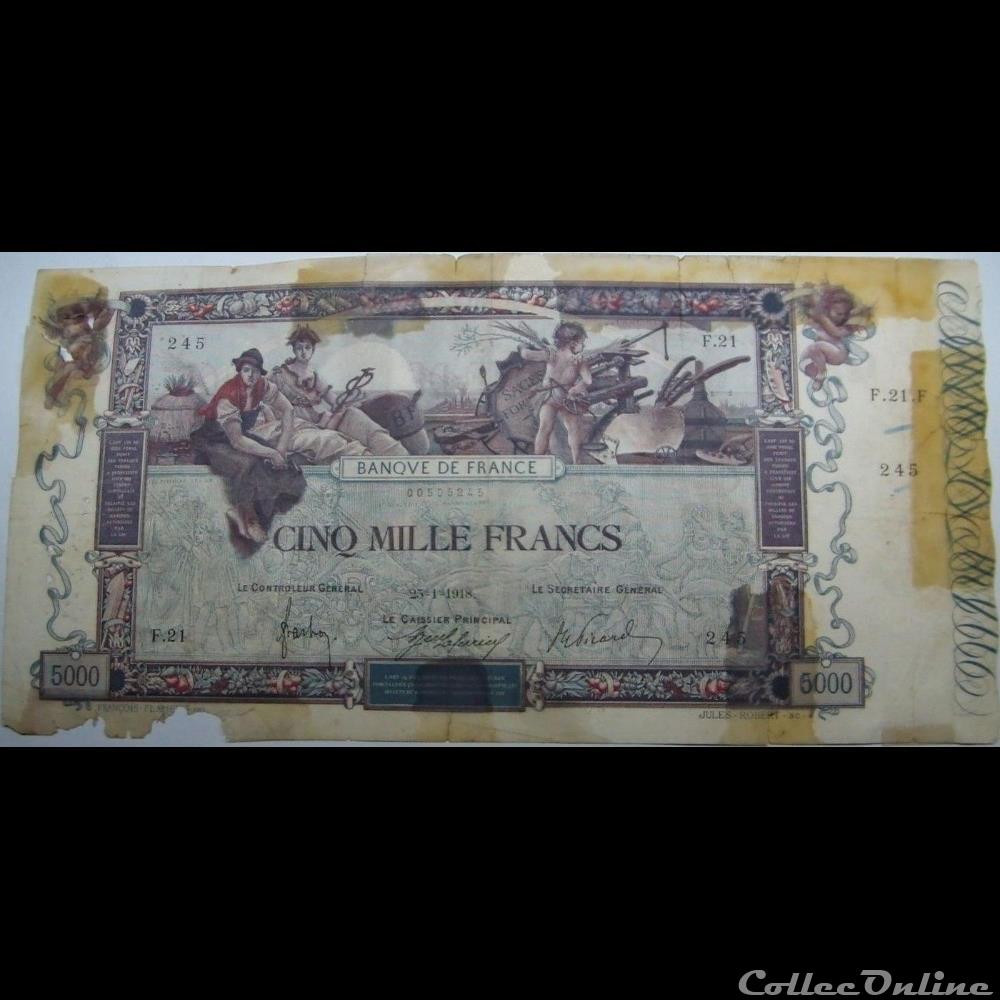25-01-1918 -- F.21 245 billet france banque de xxe 25 01 1918 f 21 245