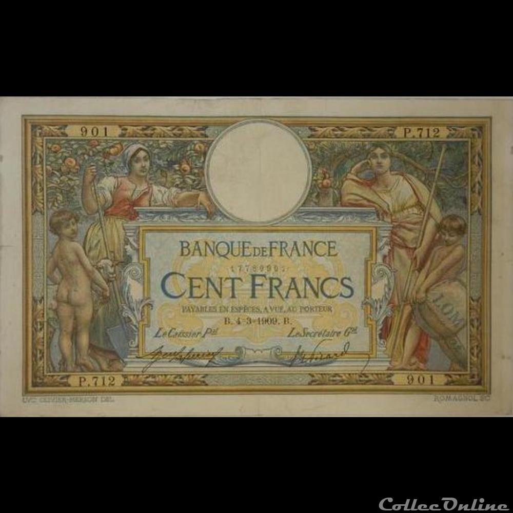 04-03-1909 -- P.712 901 billet france banque de xxe 04 03 1909 p 712 901