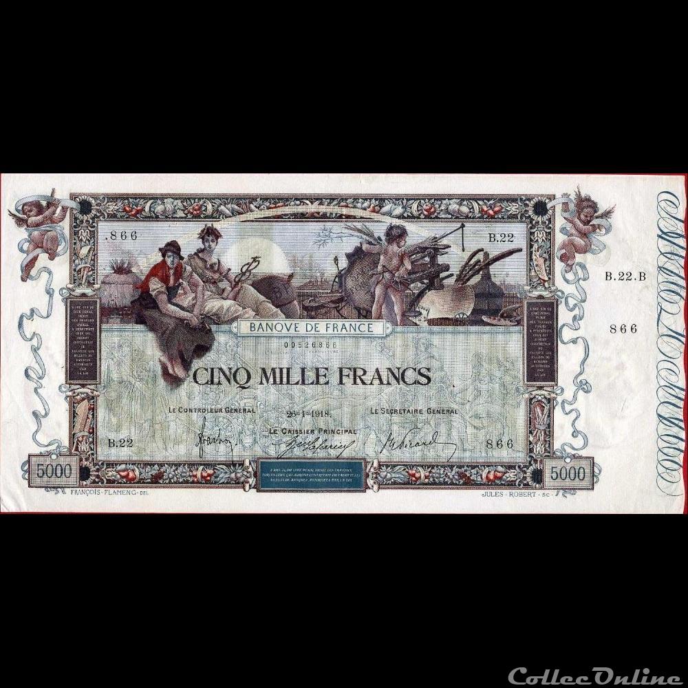 26-01-1918 -- B.22 866 billet france banque de xxe 26 01 1918 b 22 866
