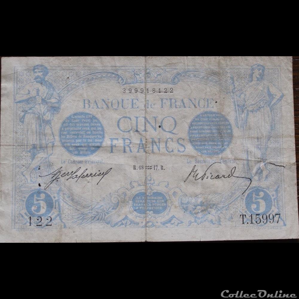 billet france banque de xxe 18 01 1917 t 15997 122