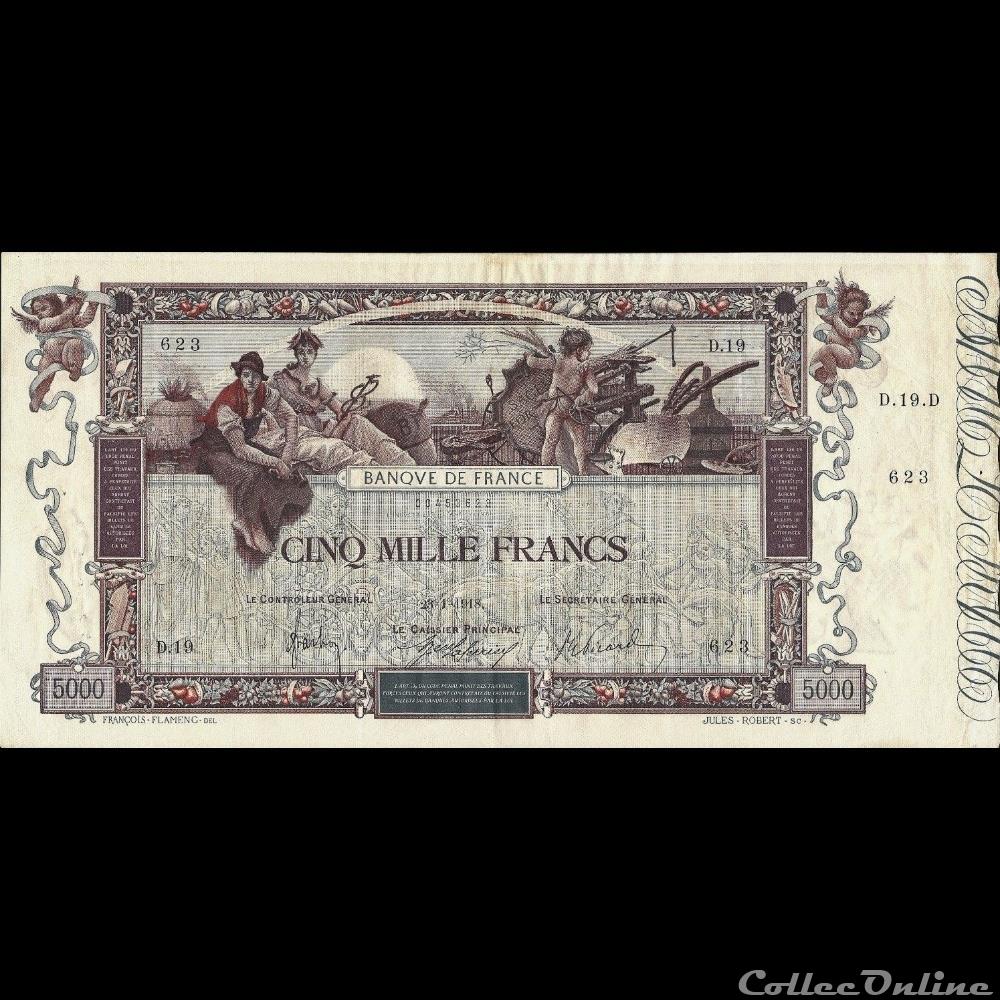23-01-1918 -- D.19 623 billet france banque de xxe 23 01 1918 d 19 623
