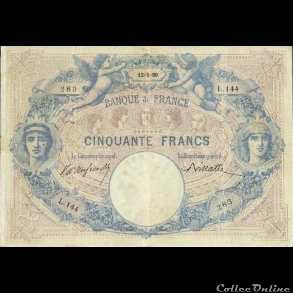 billet france banque de xxe 13 05 1890 l 144 283