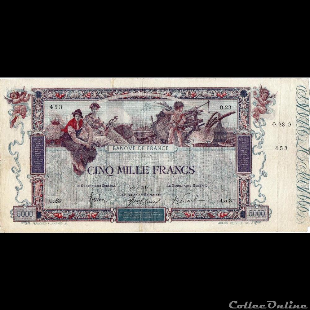 28-01-1918 -- O.23 453 billet france banque de xxe 28 01 1918 o 23 453