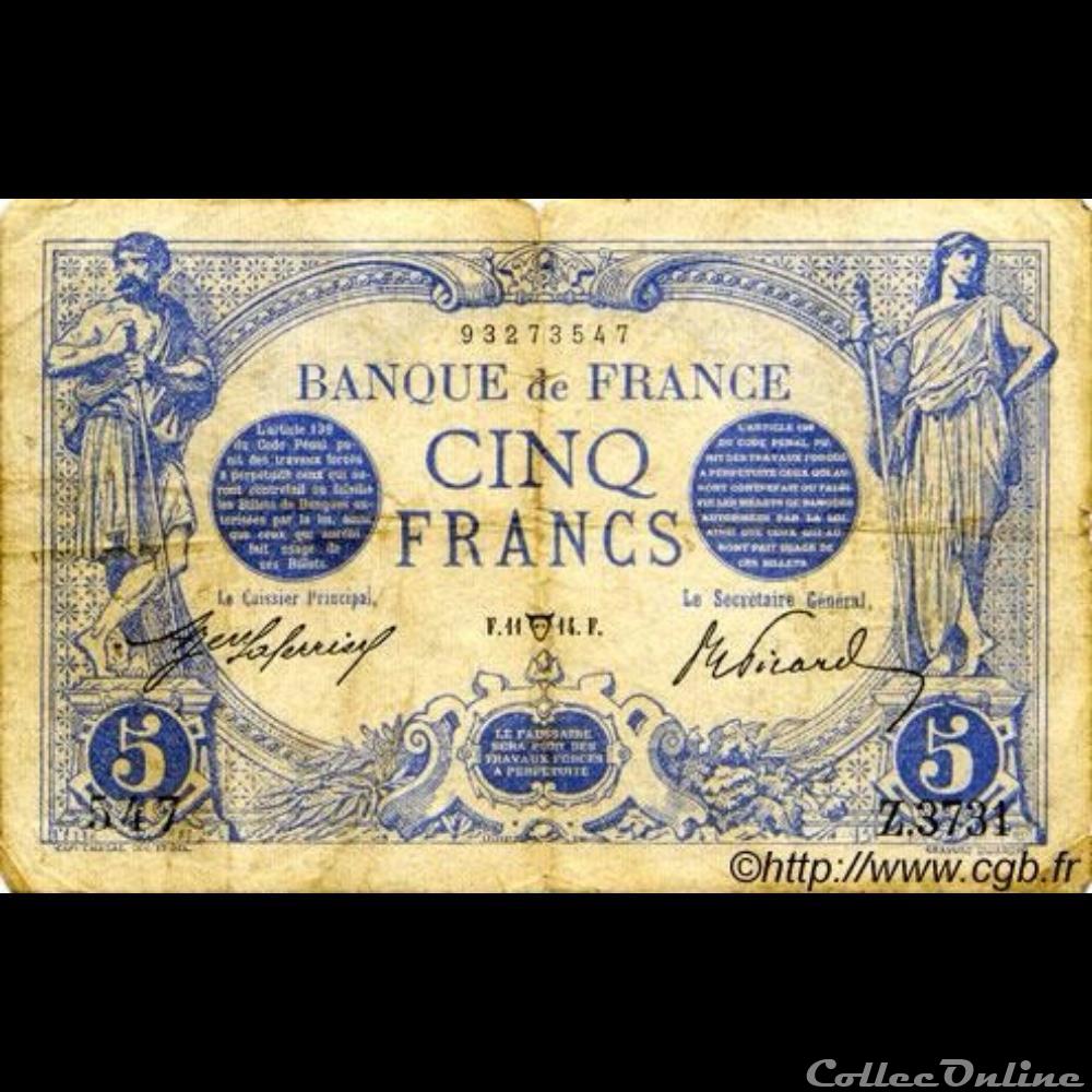 11-04-1914 -- Z.3731 547 billet france banque de xxe 11 04 1914 z 3731 547