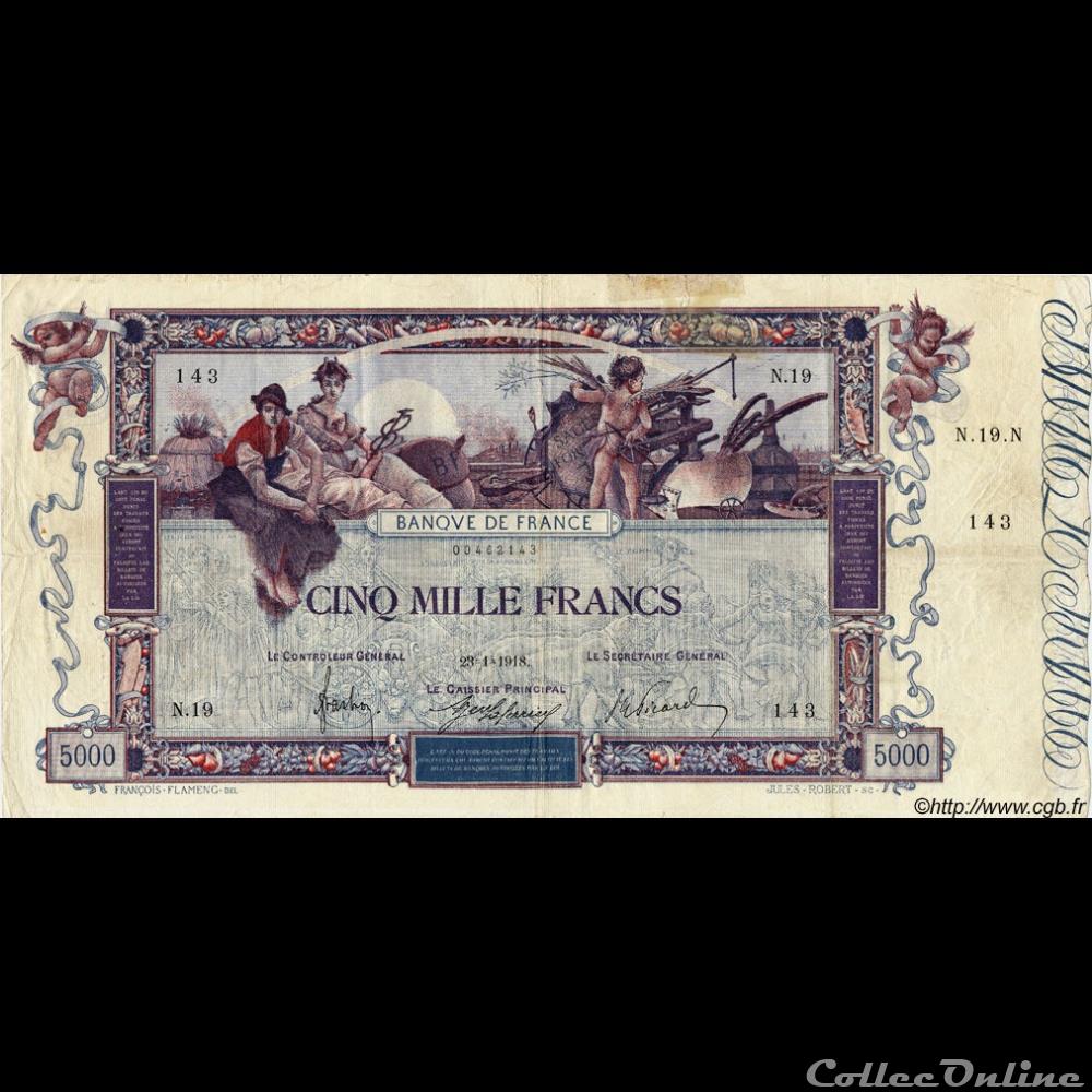 23-01-1918 -- N.19 143 billet france banque de xxe 23 01 1918 n 19 143