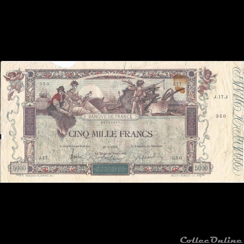 21-01-1918 -- J.17 350 billet france banque de xxe 21 01 1918 j 17 350