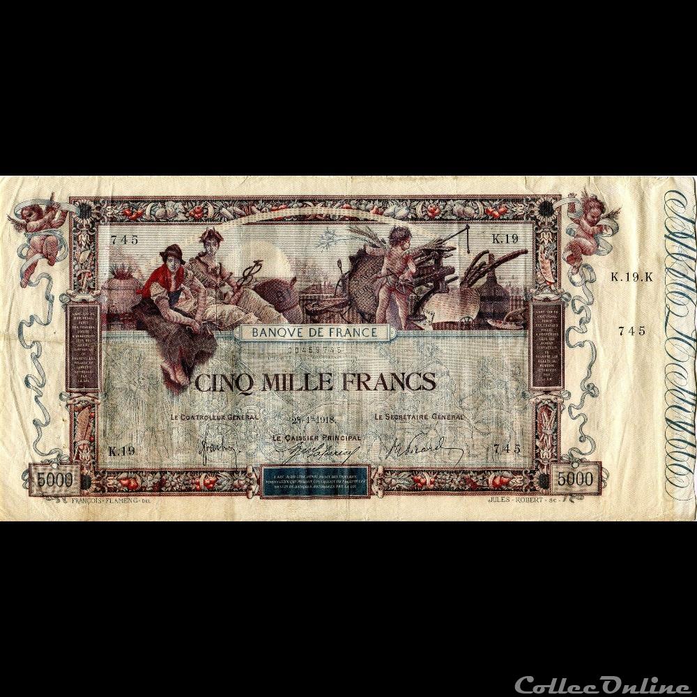 23-01-1918 -- K.19 745 billet france banque de xxe 23 01 1918 k 19 745