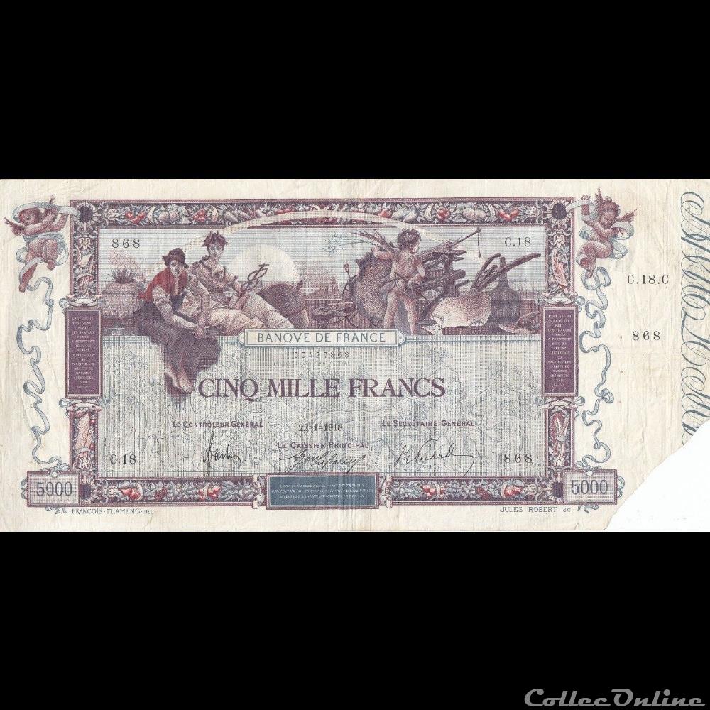 22-01-1918 -- C.18 868 billet france banque de xxe 22 01 1918 c 18 868