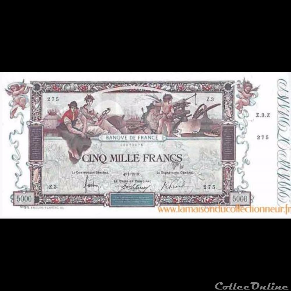 04-01-1918 -- Z.3 275 billet france banque de xxe 04 01 1918 z 3 275