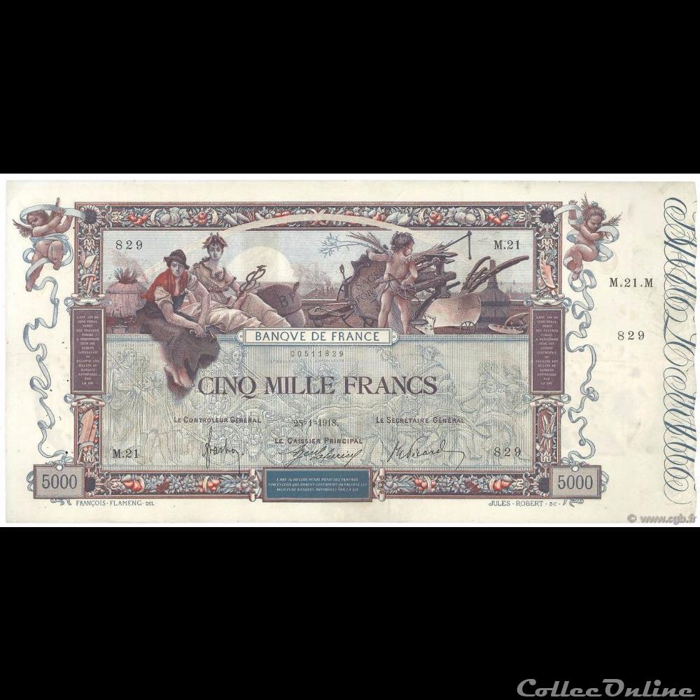 25-01-1918 -- M.21 829 billet france banque de xxe 25 01 1918 m 21 829