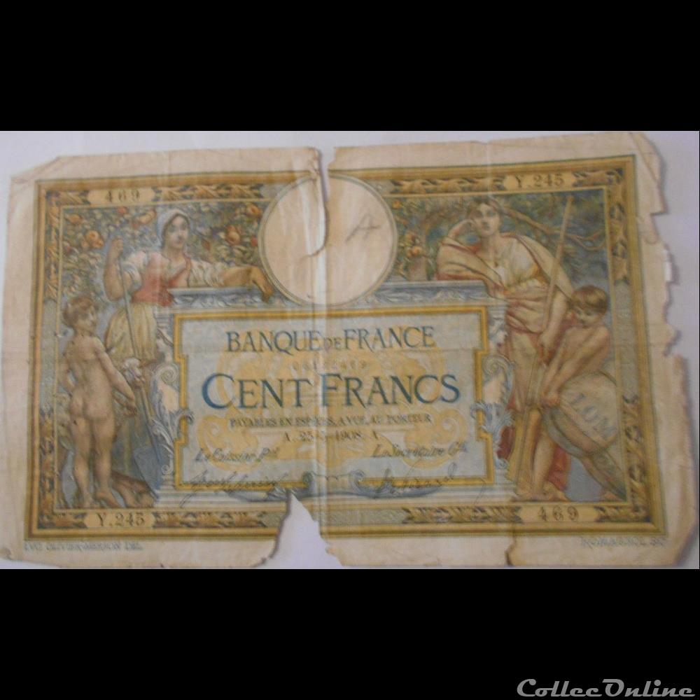 25-05-1908 -- Y.245 469 billet france banque de xxe 25 05 1908 y 245 469