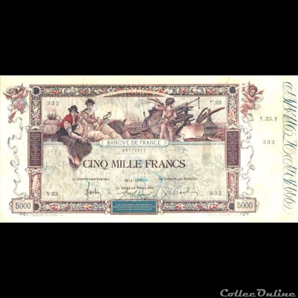 28-01-1918 -- Y.23 333 billet france banque de xxe 28 01 1918 y 23 333