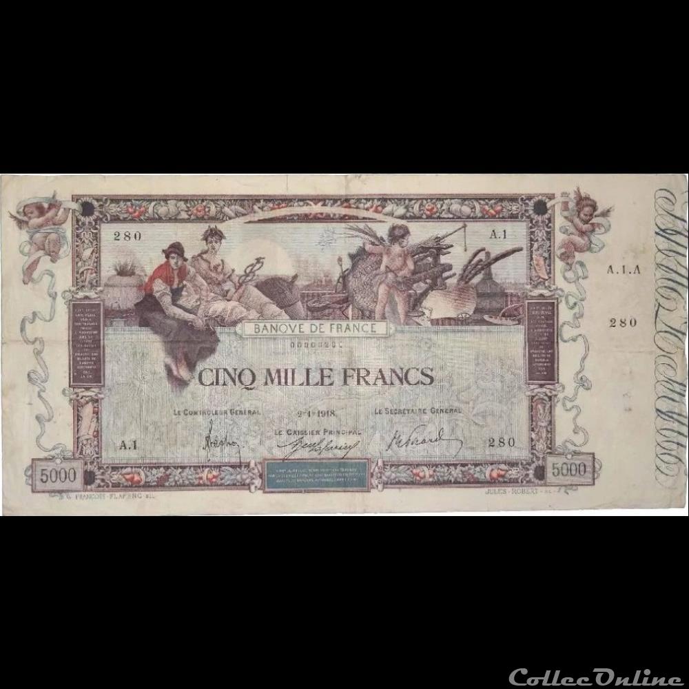 02-01-1918 -- A.1 280 billet france banque de xxe 02 01 1918 a 1 280