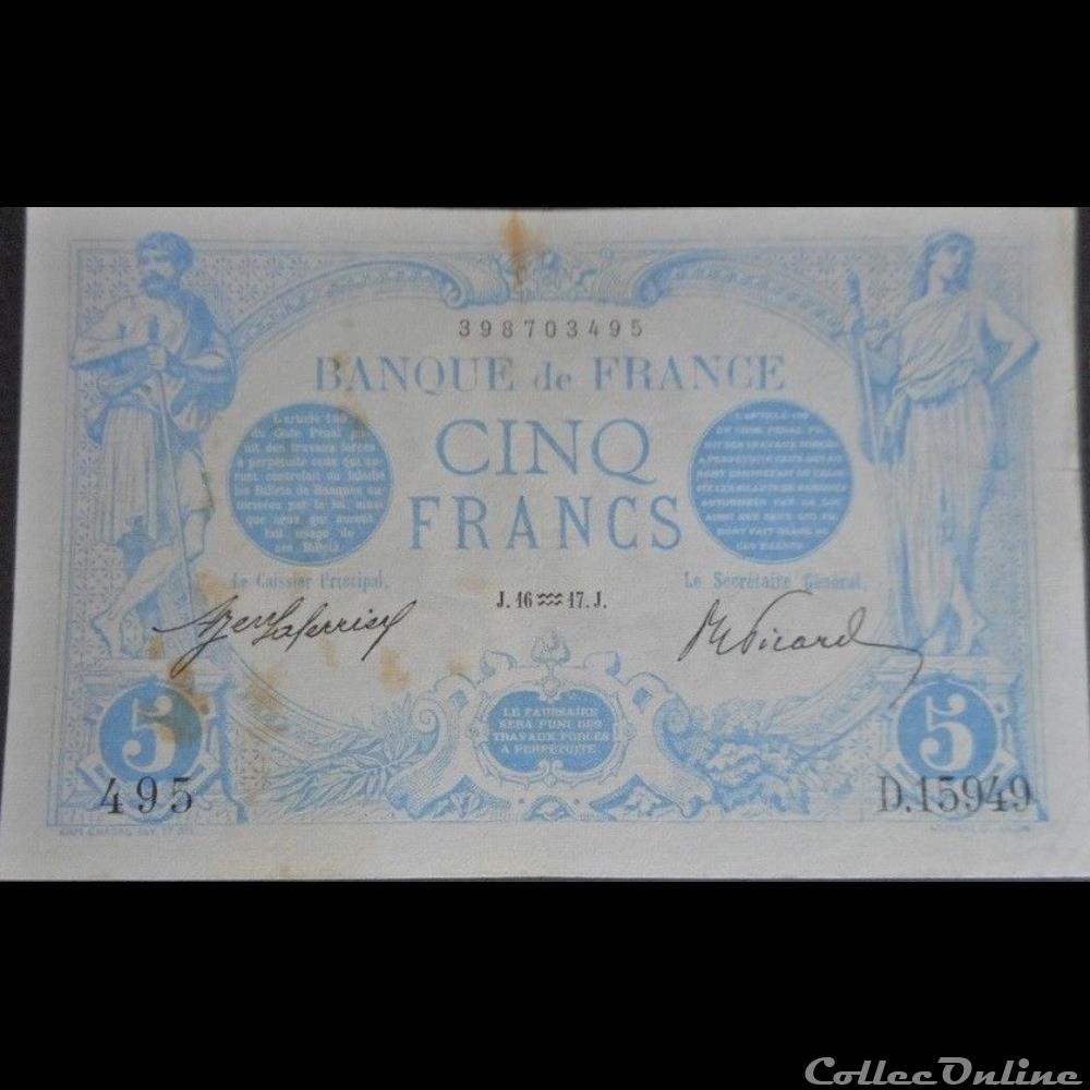 billet france banque de xxe 16 01 1917 d 15949 495