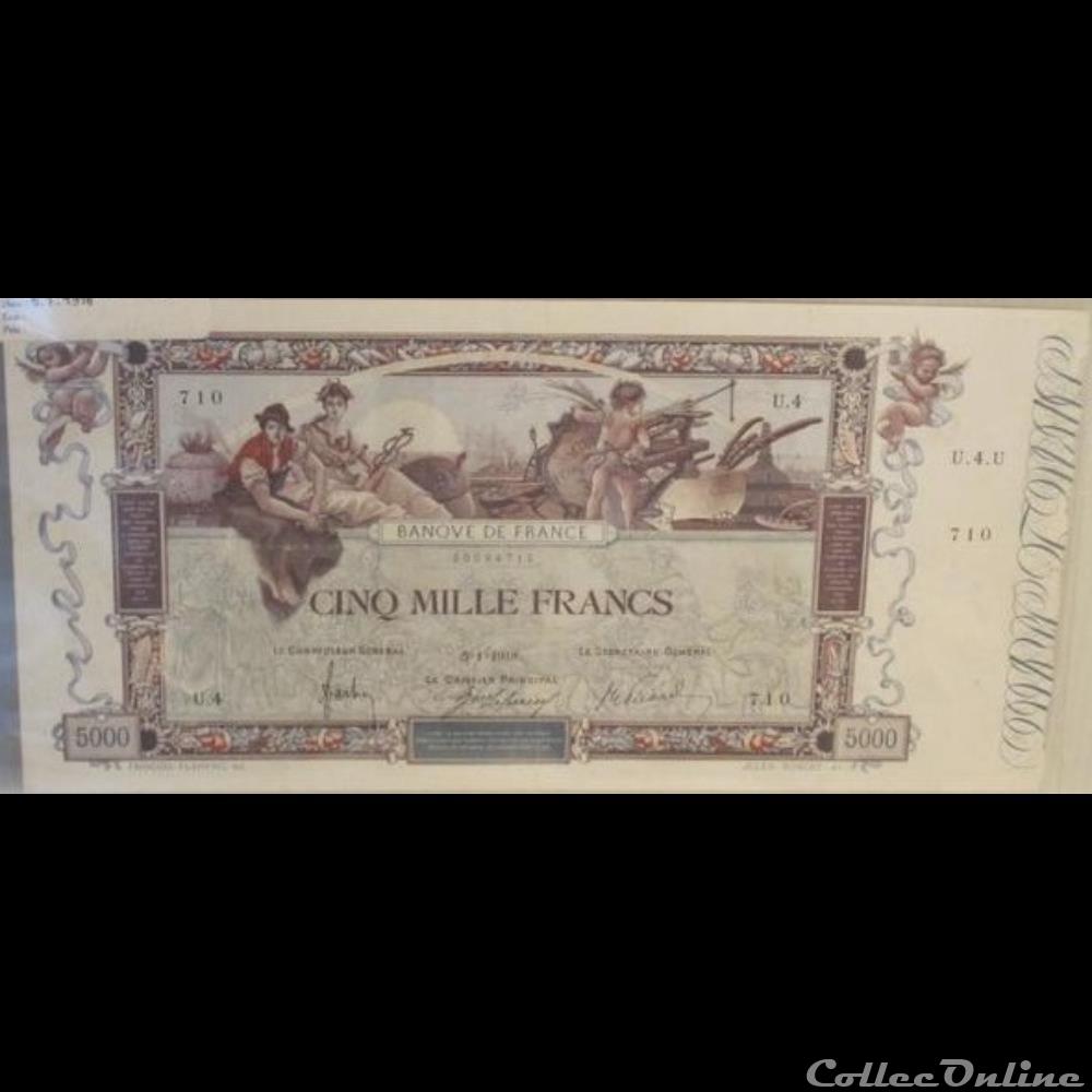 05-01-1918 -- U.4 710 billet france banque de xxe 05 01 1918 u 4 710