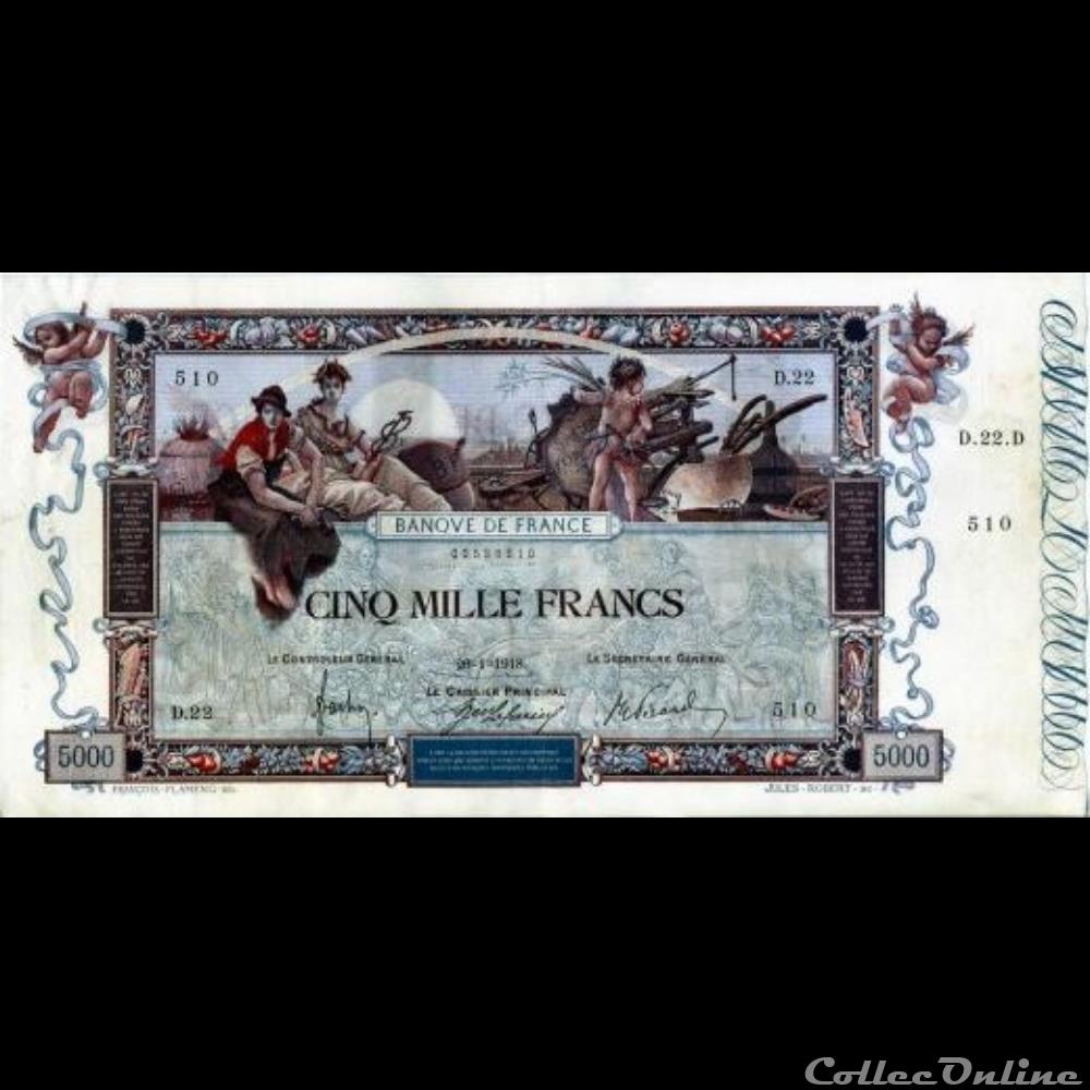 26-01-1918 -- D.22 510 billet france banque de xxe 26 01 1918 d 22 510