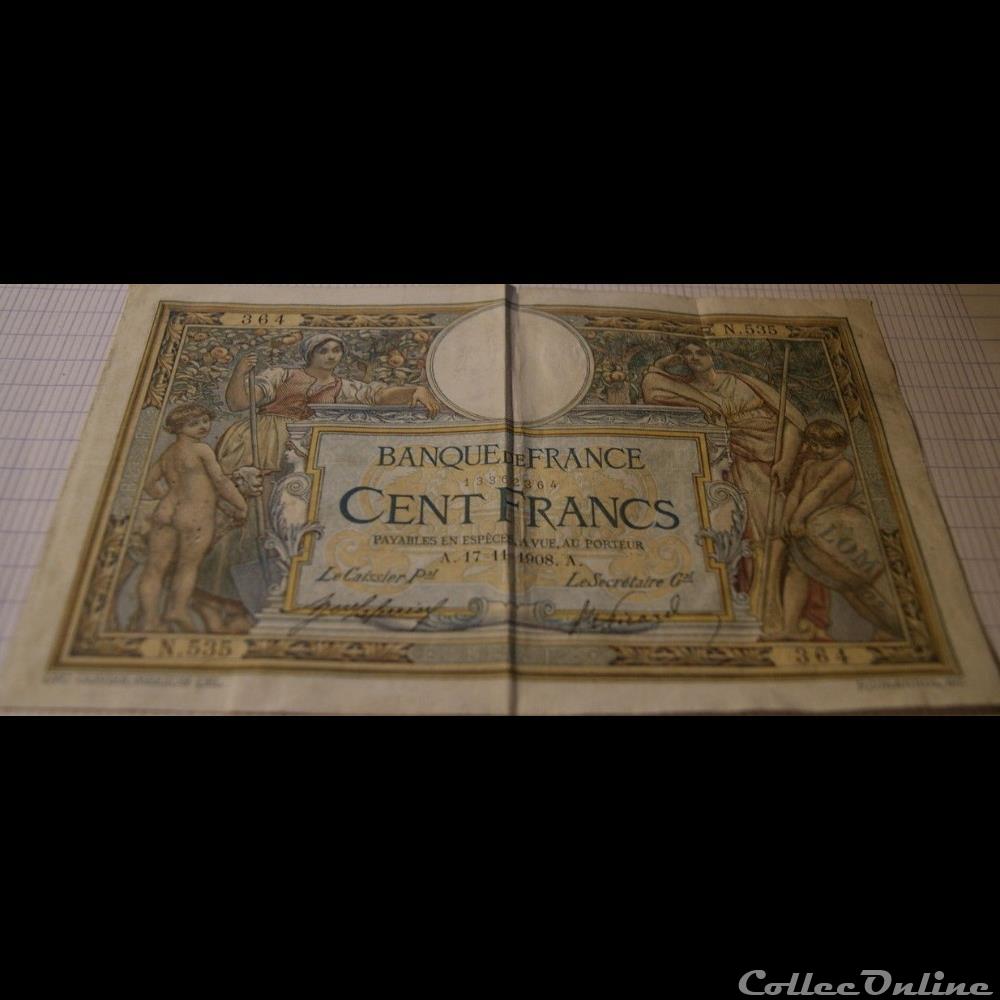 17-11-1908 -- N.535 364 billet france banque de xxe 17 11 1908 n 535 364
