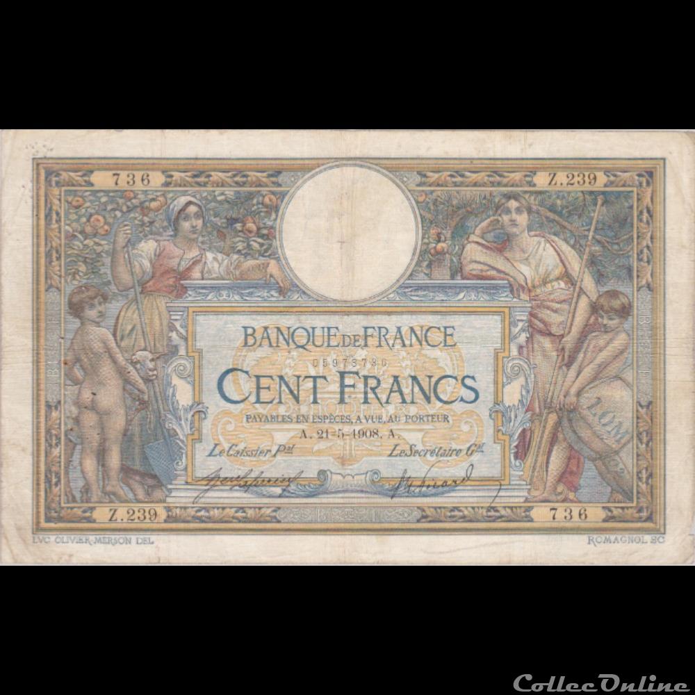 21-05-1908 -- Z.239 736 billet france banque de xxe 21 05 1908 z 239 736