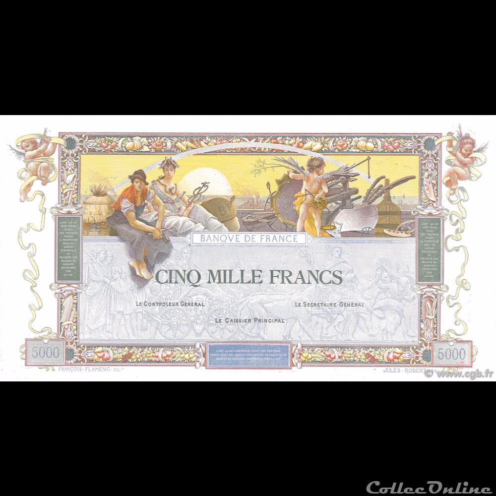 01-1918 -- Spécimen -1 billet france banque de xxe 01 1918 specimen 1