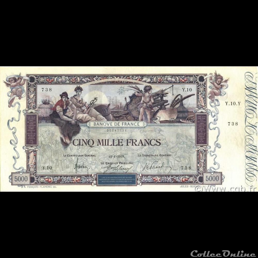 12-01-1918 -- Y.10 738 billet france banque de xxe 12 01 1918 y 10 738