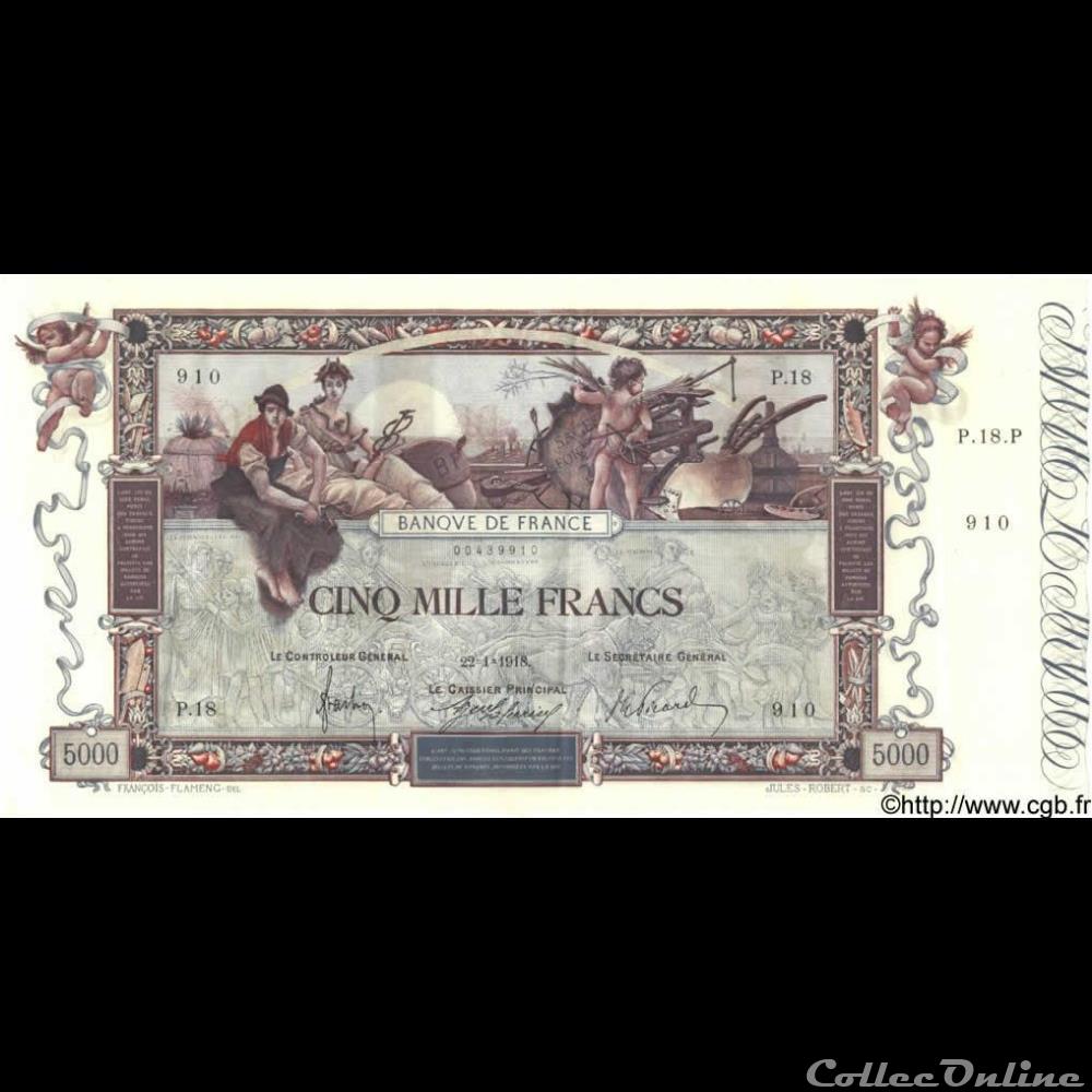 22-01-1918 -- P.18 910 billet france banque de xxe 22 01 1918 p 18 910